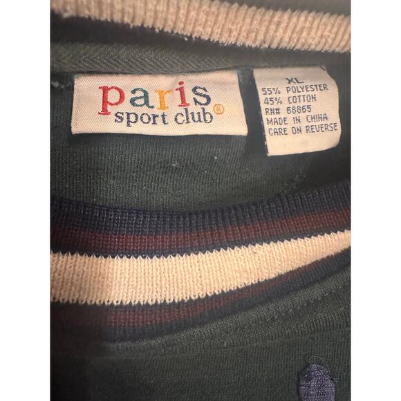 Vintage Paris Sport Club Crewneck Sweatshirt Green Size XL Women - Picture 4 of 5